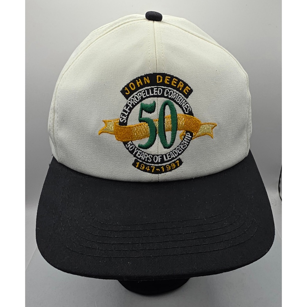 VTG John Deere K-Products stamped Snapback Cap Hat 50 Years of‎ Leadership 1997